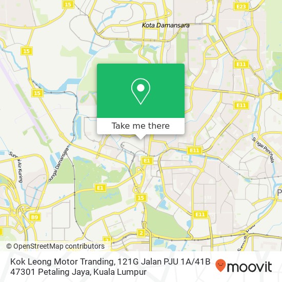 Kok Leong Motor Tranding, 121G Jalan PJU 1A / 41B 47301 Petaling Jaya map