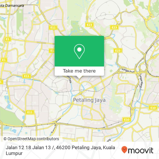 Peta Jalan 12 18 Jalan 13 /, 46200 Petaling Jaya