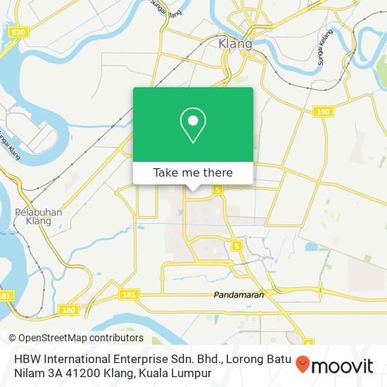 HBW International Enterprise Sdn. Bhd., Lorong Batu Nilam 3A 41200 Klang map