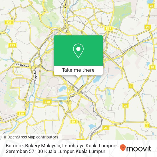 Peta Barcook Bakery Malaysia, Lebuhraya Kuala Lumpur-Seremban 57100 Kuala Lumpur