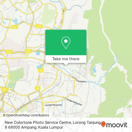 New Colortone Photo Service Centre, Lorong Tanjung 8 68000 Ampang map