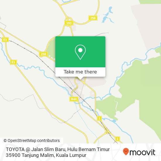 Peta TOYOTA @ Jalan Slim Baru, Hulu Bernam Timur 35900 Tanjung Malim