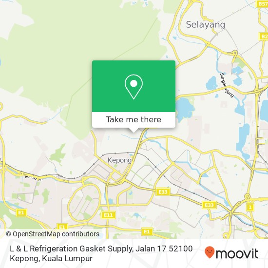 L & L Refrigeration Gasket Supply, Jalan 17 52100 Kepong map