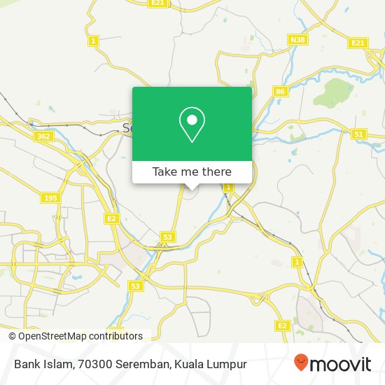 Bank Islam, 70300 Seremban map