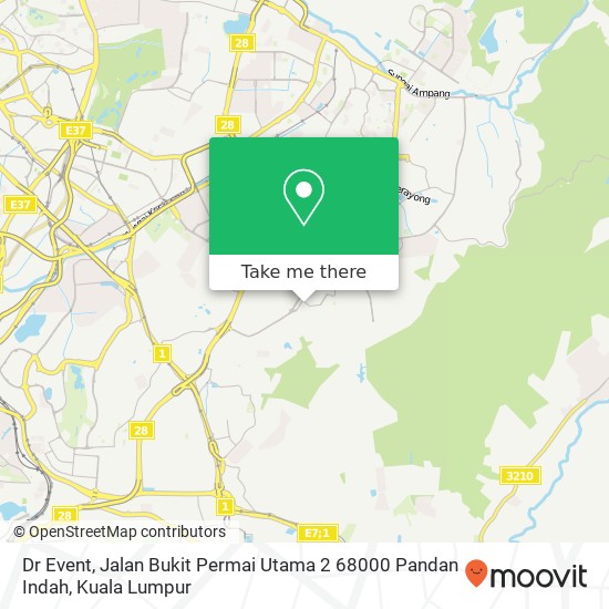 Peta Dr Event, Jalan Bukit Permai Utama 2 68000 Pandan Indah