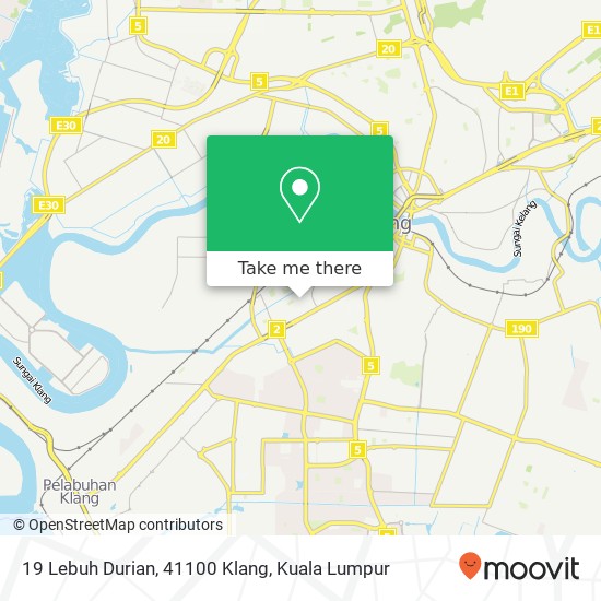 Peta 19 Lebuh Durian, 41100 Klang