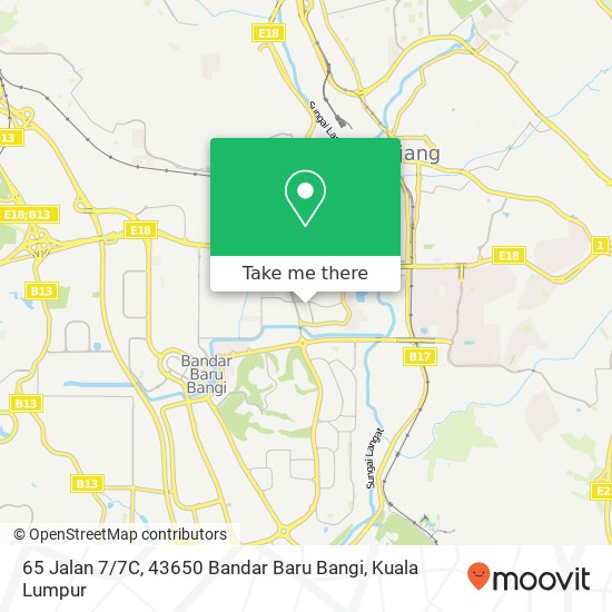 Peta 65 Jalan 7 / 7C, 43650 Bandar Baru Bangi