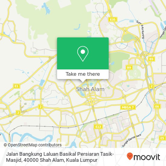 Jalan Bangkung Laluan Basikal Persiaran Tasik-Masjid, 40000 Shah Alam map