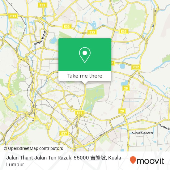 Jalan Thant Jalan Tun Razak, 55000 吉隆坡 map