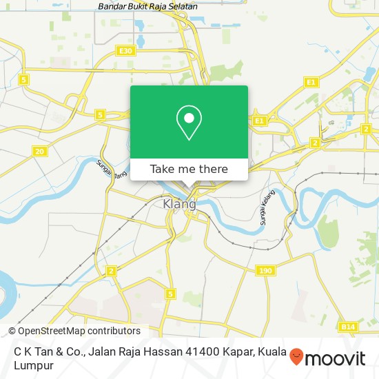 Peta C K Tan & Co., Jalan Raja Hassan 41400 Kapar