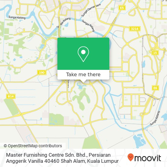Master Furnishing Centre Sdn. Bhd., Persiaran Anggerik Vanilla 40460 Shah Alam map