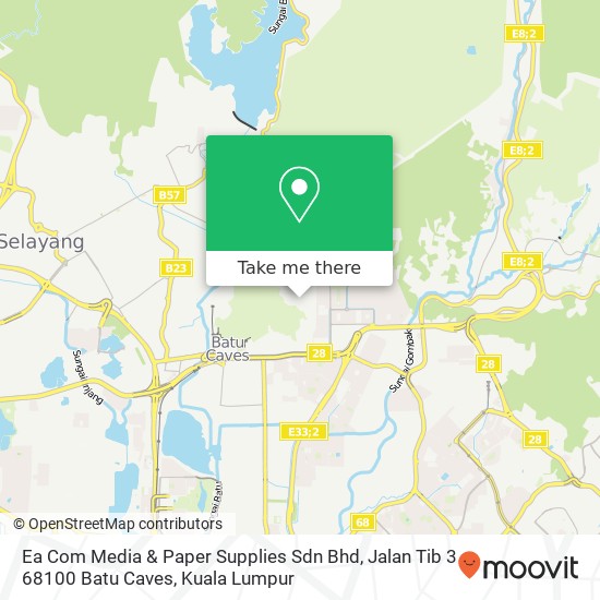 Peta Ea Com Media & Paper Supplies Sdn Bhd, Jalan Tib 3 68100 Batu Caves