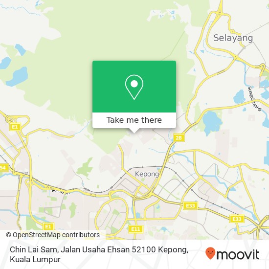 Peta Chin Lai Sam, Jalan Usaha Ehsan 52100 Kepong