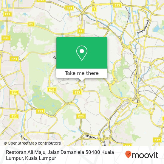 Restoran Ali Maju, Jalan Damanlela 50480 Kuala Lumpur map