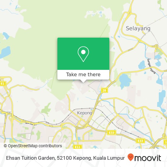 Ehsan Tuition Garden, 52100 Kepong map