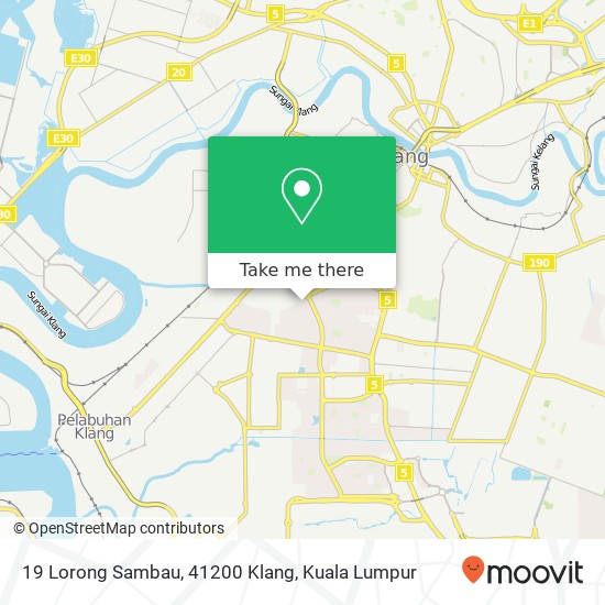 Peta 19 Lorong Sambau, 41200 Klang