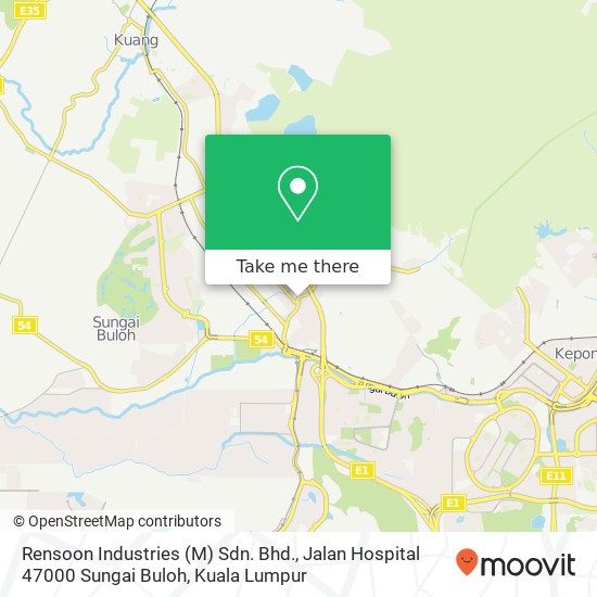 Rensoon Industries (M) Sdn. Bhd., Jalan Hospital 47000 Sungai Buloh map