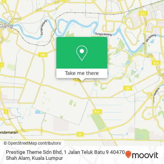 Prestige Theme Sdn Bhd, 1 Jalan Teluk Batu 9 40470 Shah Alam map