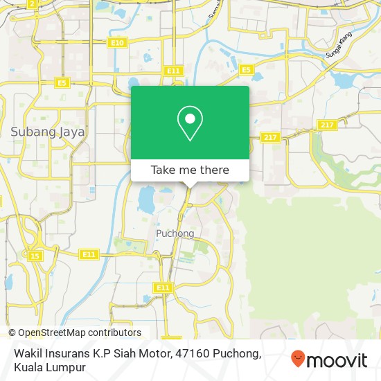 Wakil Insurans K.P Siah Motor, 47160 Puchong map