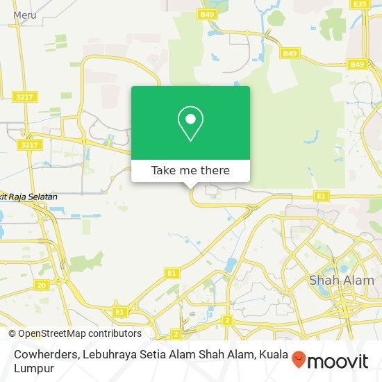 Cowherders, Lebuhraya Setia Alam Shah Alam map