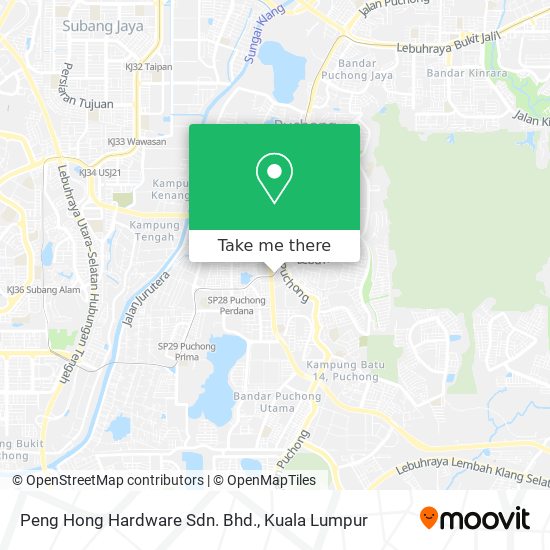 Peta Peng Hong Hardware Sdn. Bhd.