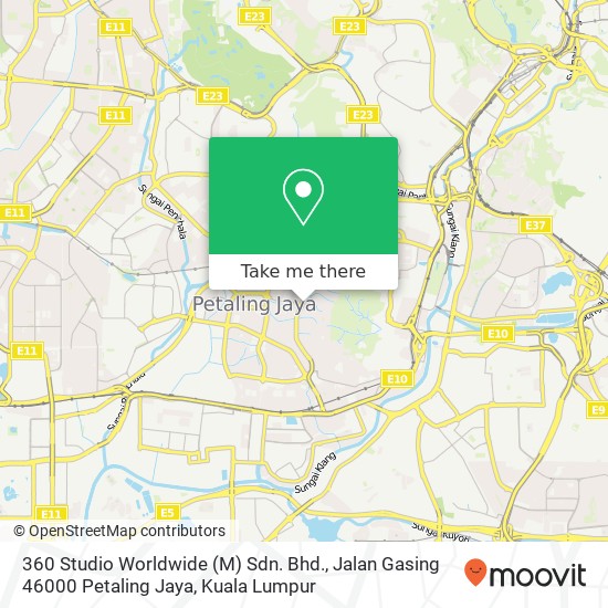 360 Studio Worldwide (M) Sdn. Bhd., Jalan Gasing 46000 Petaling Jaya map