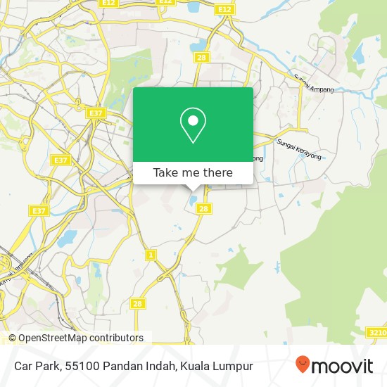 Peta Car Park, 55100 Pandan Indah