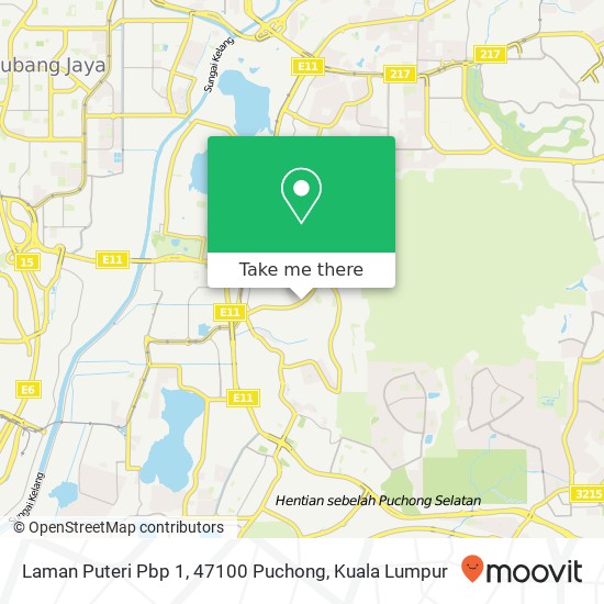 Peta Laman Puteri Pbp 1, 47100 Puchong