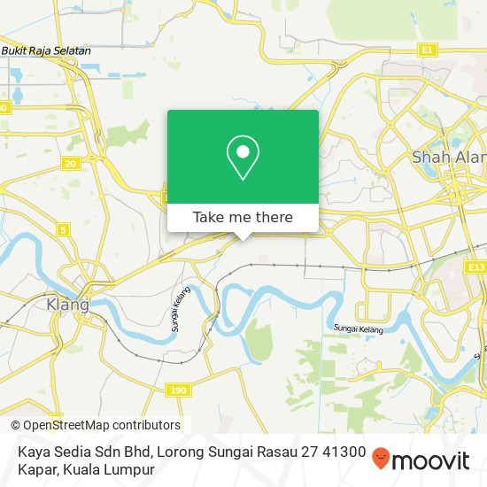 Kaya Sedia Sdn Bhd, Lorong Sungai Rasau 27 41300 Kapar map