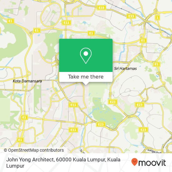 Peta John Yong Architect, 60000 Kuala Lumpur