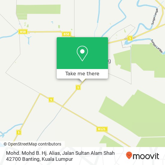 Peta Mohd. Mohd B. Hj. Alias, Jalan Sultan Alam Shah 42700 Banting