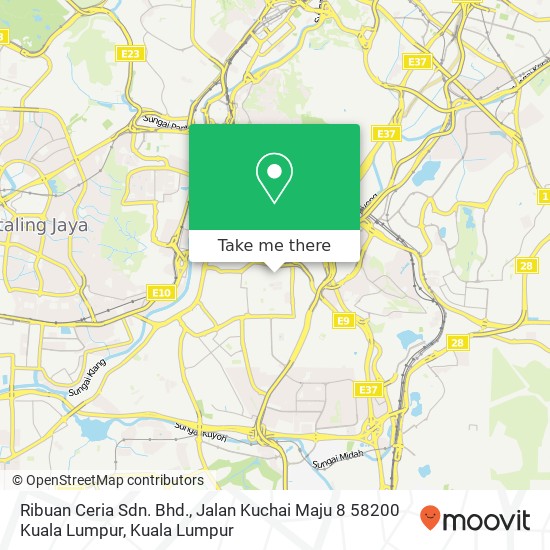 Ribuan Ceria Sdn. Bhd., Jalan Kuchai Maju 8 58200 Kuala Lumpur map