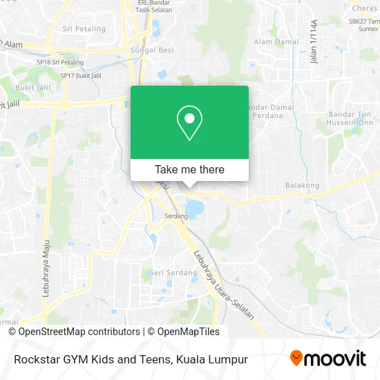 Rockstar GYM Kids and Teens map