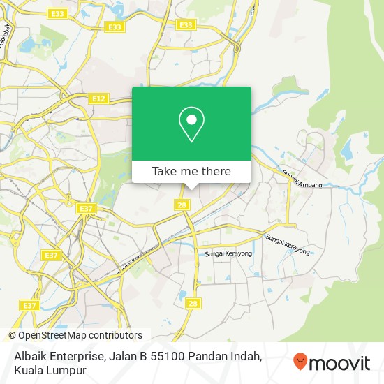 Albaik Enterprise, Jalan B 55100 Pandan Indah map