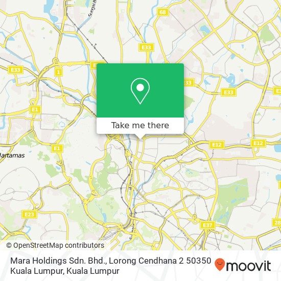 Mara Holdings Sdn. Bhd., Lorong Cendhana 2 50350 Kuala Lumpur map