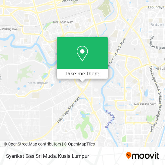 Syarikat Gas Sri Muda map