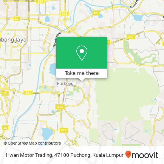 Hwan Motor Trading, 47100 Puchong map