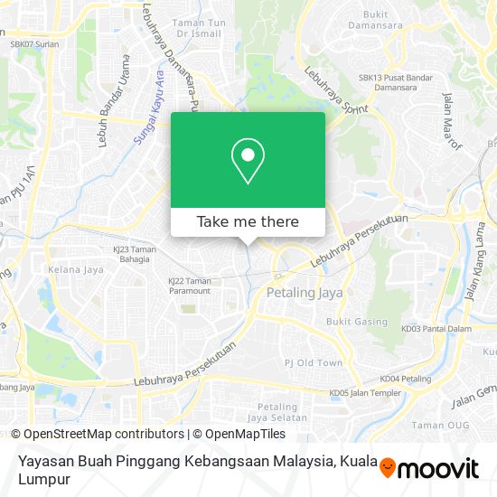 Peta Yayasan Buah Pinggang Kebangsaan Malaysia