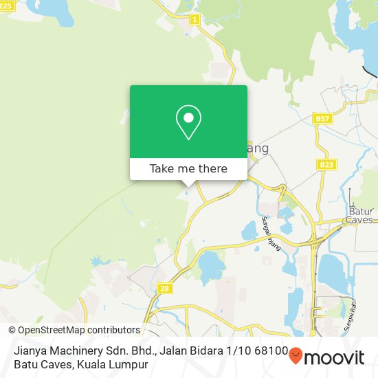 Peta Jianya Machinery Sdn. Bhd., Jalan Bidara 1 / 10 68100 Batu Caves