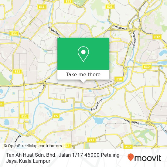 Tan Ah Huat Sdn. Bhd., Jalan 1 / 17 46000 Petaling Jaya map