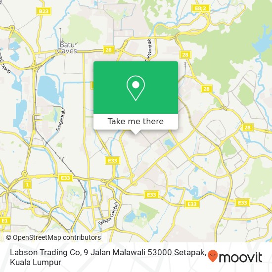 Peta Labson Trading Co, 9 Jalan Malawali 53000 Setapak