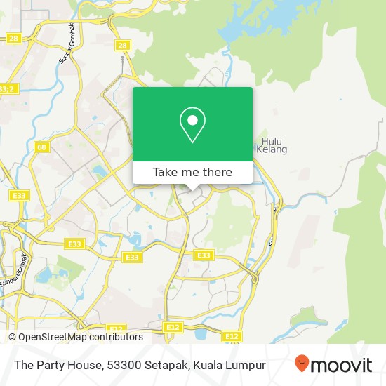 Peta The Party House, 53300 Setapak