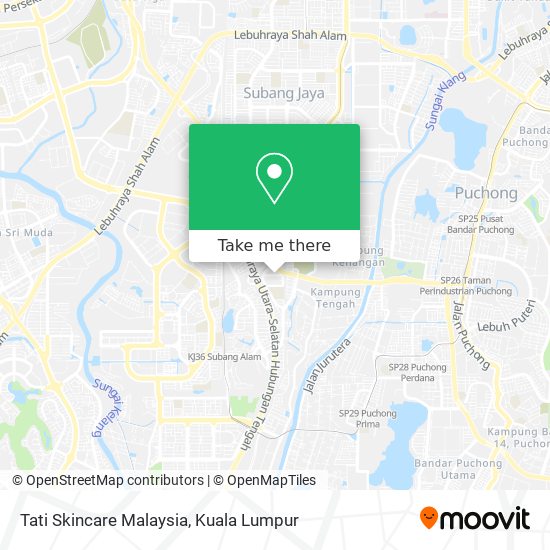 Tati Skincare Malaysia map