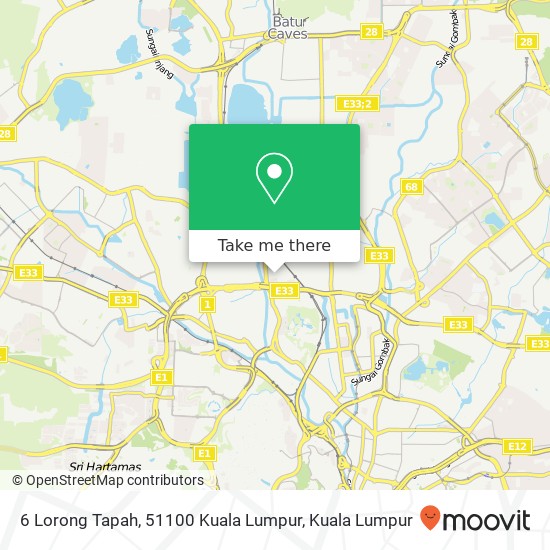 6 Lorong Tapah, 51100 Kuala Lumpur map