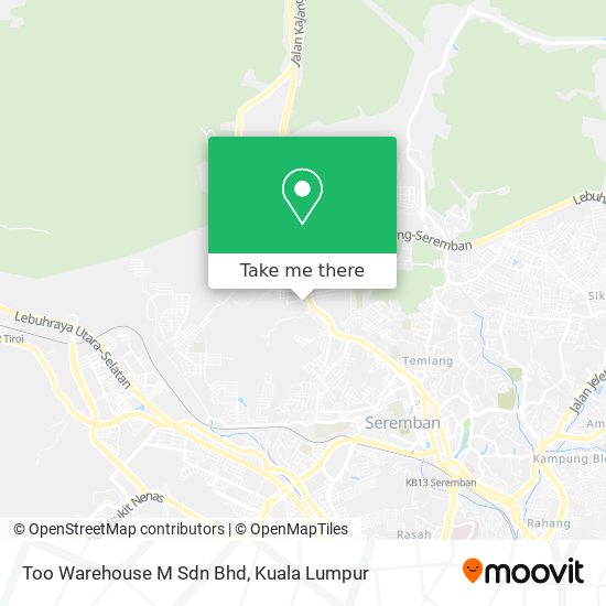 Too Warehouse M Sdn Bhd map