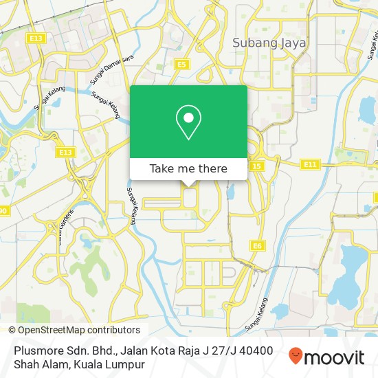 Plusmore Sdn. Bhd., Jalan Kota Raja J 27 / J 40400 Shah Alam map