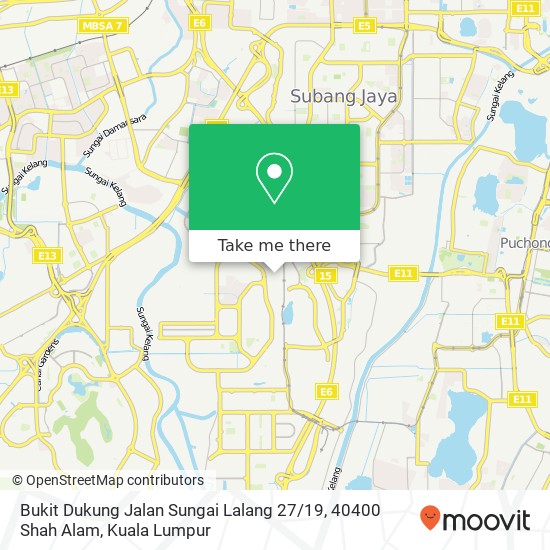 Bukit Dukung Jalan Sungai Lalang 27 / 19, 40400 Shah Alam map