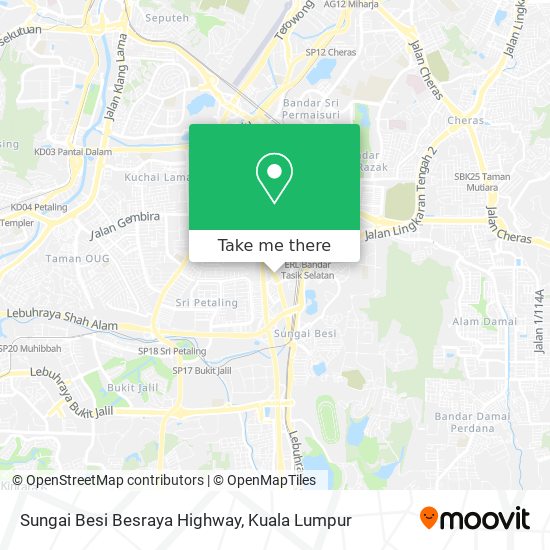 Peta Sungai Besi Besraya Highway