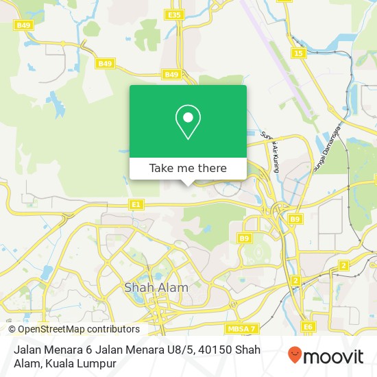 Jalan Menara 6 Jalan Menara U8 / 5, 40150 Shah Alam map