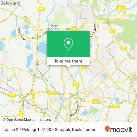 Peta Jalan 2 / Pelangi 1, 51000 Setapak